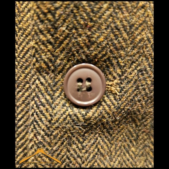 Hisdern Vest - XXL, Wool/Poly, Brown Herringbone Tweed - NWOT - Picture 4 of 6